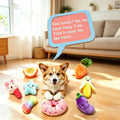 SZKOKUHO 9 Pack Small Dogs Puppy Squeaky Dog Toys,Cute Variety Colors Designs to Bite Anytime, for Small Dogs