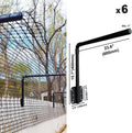 50FT Cat-Proof Fence Topper System 24" Horizontal Outreach Steel Extender Anti-Climb Conversion Kit for Brick/Wood/Vinyl
