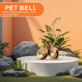 Penitue Extra Loud Copper Dog Bells, 18mm/0.71in Brass Pet Collar Bells with Vintage Charm Pendant for Small Dogs & Cats