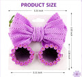 Purple Dog Headband Dog Sunglasses Cute Cat Headband Bow Accessories