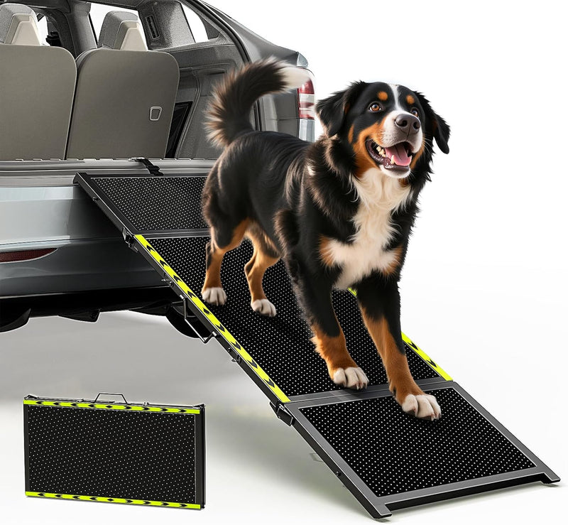 Pawaboo Dog Ramp for Car, 67″ L × 20″ W Extra-Long Pet Ramp for Large Dogs