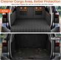 IJVAE SUV Cargo Liner for Dogs, Waterproof Dog Trunk Cover with Bumper Flap Protector, Pet Cargo Mat for SUVs Sedans Vans, Non-Slip Scratchproof Dog Seat Cover，Large Size Universal Fit, Black