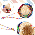 Bearded Dragon Sombrero Hats, Bearded Dragon Clothes Accessories Lizard Straw Hat with Adjustable Chin Strap Small Pet H