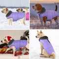 Petglad Waterproof Dog Winter Coat, Warm Fleece Snow Jacket with Leash Hole