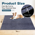 60"X 74" X 0.2'' Waterproof Mat for Under Dog Crate, Floor Protector Mat