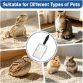 Stainless Steel Metal Cat Litter Scoop with 3.8mm Mesh, Sticky Hang Hook
