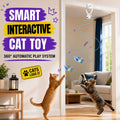 Interactive Cat Toys for Indoor Cats: Automatic Flying Bird Feather Wand Chase Exercise Enrichment Stimulation, USB Rechargeable Durable Safe Hanging Toy for Bored Kittens Adult Multi Cat Households