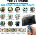 The Doodle Brush Slicker Brush Dog Poodle Brush Detangler, Extra Long Pin