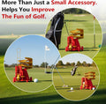 Golf Ball Dispenser, Golf Ball Launcher Pro, No Funnel Included(Gold+Red)