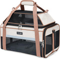 Lekereise Top-Expandable Pet Carrier 18x11x11Inch Delta American United Airline Approved Soft Sided Underseat to 15lbs T