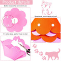 4 Pieces Cat Recovery Collar Cat Cones Flower Shape Pet Anti-bite Lick Wound Healing Safety Elizabethan Neck E Collar Ad