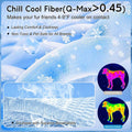 Cooling Mat for Dogs, Thick Breathable Dog Cooling Mat Q-MAX>0.45, Dog Cooling Bed Chill Cool Fiber & Non-Slip Bottom Cold Crate Pad Kennel Bed for Dog Puppy and Cat, Non-Toxic, Foldable & Washable