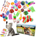 KITCHSTAR 46 PCS Cat Toys for Indoor Cats, Kitten Toys with Cat Spring Toy, Mint Catnip with Crinkle Mouse Ball for Indoor Cats Kittens Exercise