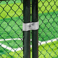 WRINGKIT 10 Pack Dog Kennel Clamps, 1-3/8" Chain Link Fence Panel Clamps, Galvanized Pipe Panel Frames, Chain Link Fence Hardware for Temporary Dog Kennels, Chicken Coops, Metal Cage