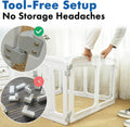 Clear Puppy Playpen Indoor - Ideal for Small & Toy Dogs - Height 24 Inch, 4 Panels