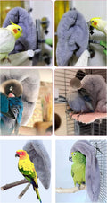 LOPERDEVE Bird Buddy Corner Fleece Bird Blanket Cozy Bird Bed Warmer Parrot House for Cage Hanging Hammock Toy for Greys Amazons Parakeet Cockatiel Conure Lovebirds Finch Canaries(M)