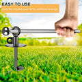 15" Heavy Duty Dog Tie Out Stake, 360° Swivel Anchor, Black