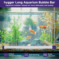hygger 27.5 Inch Long Aquarium Bubble Bar, Ultra-Fine Quiet Oxygen Diffuser Bubble Curtain Wall, Self-Sinking Design Fis