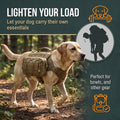 Tactical Dog Backpack Harness with Side Pockets for Medium-Large Dogs