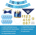 Selemoy Dog Birthday Party Supplies, Dog Birthday Hat Bandana Scarf with Cute Bow Tie, Flag, Balloons for Small Medium Dogs Pets, Doggie Party Supplies Decorations