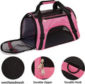 MuchL Cat Carrier for Cats Soft-Sided Travel Pat Carrier for Cat with Wooden Padding Board Airline Approved Lightweight Comfortable Cat Bag for Puppy Small Pets (Small, Pink)