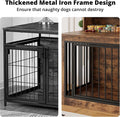 IRONCK 33.4" Small Dog Crate Furniture with Storage Hooks