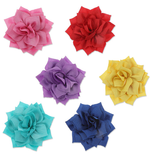 6Pcs Dog Collar Flowers Attachment Dog Collar with Bow Cat Bow Tie Multi-Color Girl Dog Accessories for Small Size Dogs, Dogs Bows Tie Charms Flower for Weddings, Birthdays and Everyday Use Christmas