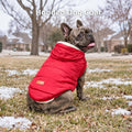 Vecomfy Fleece Lining Extra Warm Dog Hoodie in Winter for Small Dogs Jacket Puppy Coats with Hooded,Red M