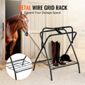 VEVOR Folding Saddle Rack, Freestanding Horse Saddle Stand, Portable Horse Blanket Holder, Heavy Duty Steel Saddle Rack 