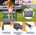 Dog Ramp for Car Truck and SUV Dog Stairs for Large Dogs Folding Pet Stairs with Non-Slip Rug Surface Supports Up to 250 lbs (5 Steps)