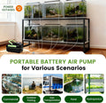 hygger Powerful Rechargeable Aquarium Air Pump, Adjustable Battery-Powered Oxygen Aerator for Fish Tank Emergency, Comme