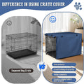 kefit Dog Crate Cover 42 inch, Kennel Cover for Dog Cage, Navy Blue