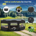 VavoPaw Small Animal Playpen, Chicken Brooder Box with Cover Top, Black