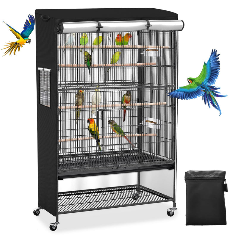 Roasivi Universal Large Birdcage Cover Black Out and Breathable Cages Cover for Parrots and Other Small Animals Durable Waterproofing Washable Material 31