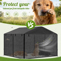 Outdoor Dog Kennel Cover with Full Coverage Mosquito Net for 6.5'd x 6.5'w x 6'h Dog Cages, Breathable Kennel Shade Mosq