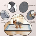 Dog Pee Pad Holder & Cat Litter Mat, L 34'' × 28'', Waterproof Floor Silicone Mat for Pets, Easy to Clean, Soft on Paws 