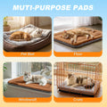 Self Warming Cat Bed, Reversible Self Heating Cat Pad, Dark Brown, 18x24 In