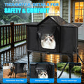 Outdoor Cat House Weatherproof, Heated Cat House, Insulated Cat House(M)