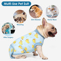 cyeollo Recovery Suit for Dogs Surgery Surgical Dog Onesie, Yellow Duck, XL