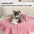 gogobunny Pet Blanket for Dogs Cats, 300GSM Ultra Soft Coral Fleece Blanket, Washable Small Dog Cat Blanket, Calming Crate Mat, Furniture Protector for Couch Bed Car Seat, Pink, 25x35IN