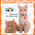 18 Pcs Holiday Cat Collars 4th of July Cat Collars Breakaway with Bell Adjustable Kitten Collar with Plastic Buckle for Holiday Pet Cat Costume,Multicolor