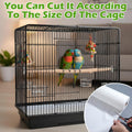 Oqqlin 100 Ft x 17.3 Inch Bird Cage Liner, Disposable White Non-Woven Bird Cage Liners Large Size Precut Absorbent Cushion Pad Mat Accessories for Pet, Parrot, Animal