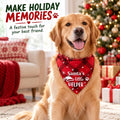 9 Pack Holiday Dog Bandanas, Seasonal Pet Scarves for Medium Large Dogs