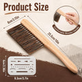 Drafting Brush 10'' Soft Horsehair Brush Wooden Handle Dust Brushes