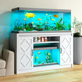 kepptory 75-120 Gallon Fish Tank Stand with Diamond Doors & Power Outlet