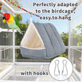 Large Winter Warm Bird House and Bird Bed for Cage with Soft Plush Hanging Hammock & Hut Tent, Hideaway Sleeping Nest fo