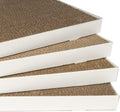 Amazon Basics Corrugated Cardboard Cat Scratcher, Scratching Board, Reversible, 17.4" x 10", White, 4-Pack