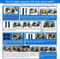 Magnetic Aquarium lid Fish Tank Hood top Cover Anti-Jumping net Cover mesh to Protect Fishs Jumping Out of Fishes Tank H
