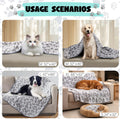Stuffed® Premium Soft Dog Blanket Washable, 40"x32" Cat Blanket for Indoor Cats Large Medium Small Dog Puppy Essentials (Grey)