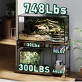 Reptile Tank Stand with Power Outlets，48" X 24" Tabletop Fits up to 120 Gallon Bearded Dragon Enclosure Stand，Double Sna